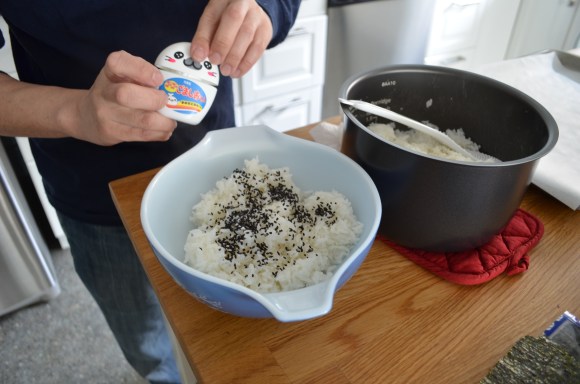seasoning rice with furikake