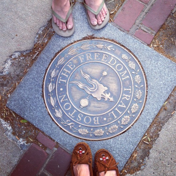 shoes on freedom trail