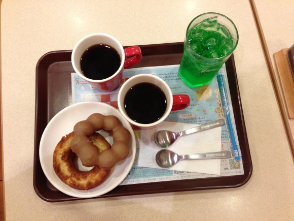 Day 4: old fashioned, chestnut chocolate frosted pon de ring 