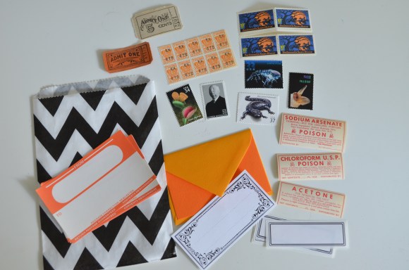 Halloween Mail Art vintage postage and ephemera