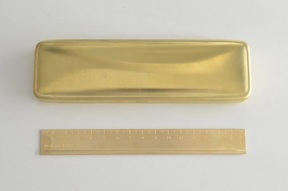 midori brass pencil case and ruler