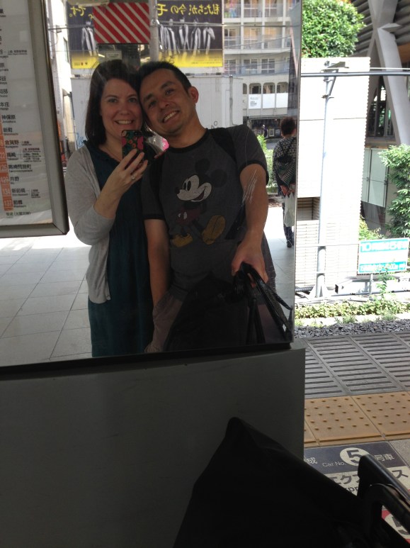 Kimberly and Naoto train station