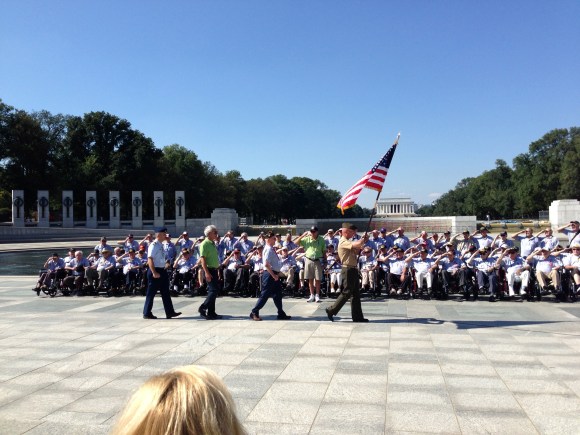 color guard at World War 2 memorial