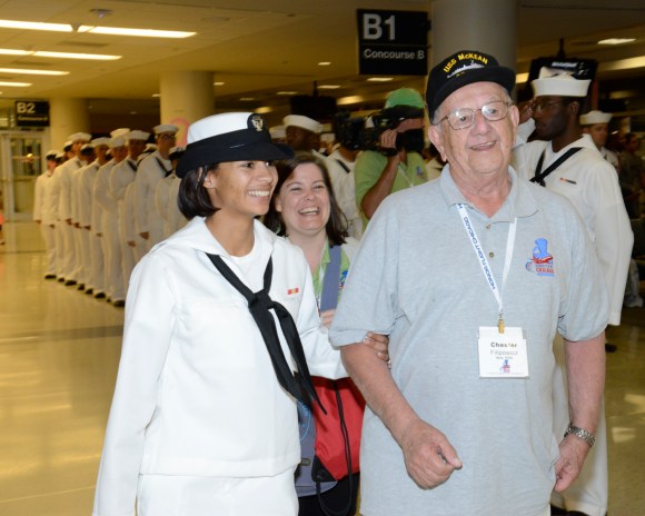 chester at the Welcome Home Honor Flight Chicago