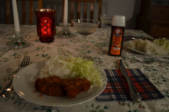 Christmas dinner, tonkatsu