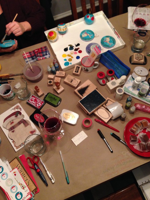 christmas card writing party