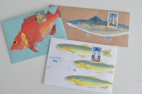 fish mail art