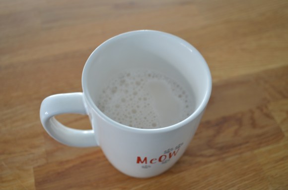 vanilla steamer before froth