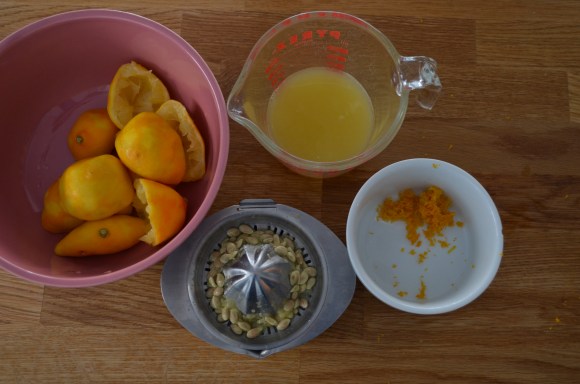 zesting and juicing meyer lemons