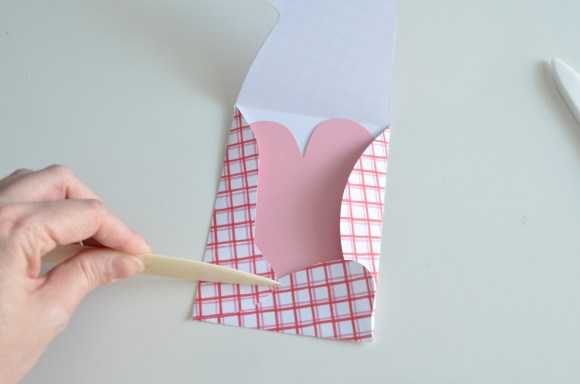 creasing paper with a bone folder
