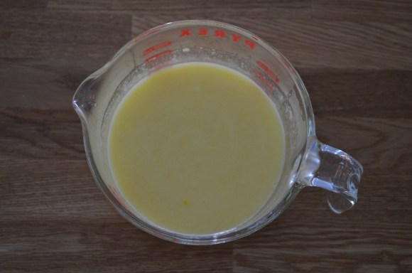 lemon curd, minute two, after stirring