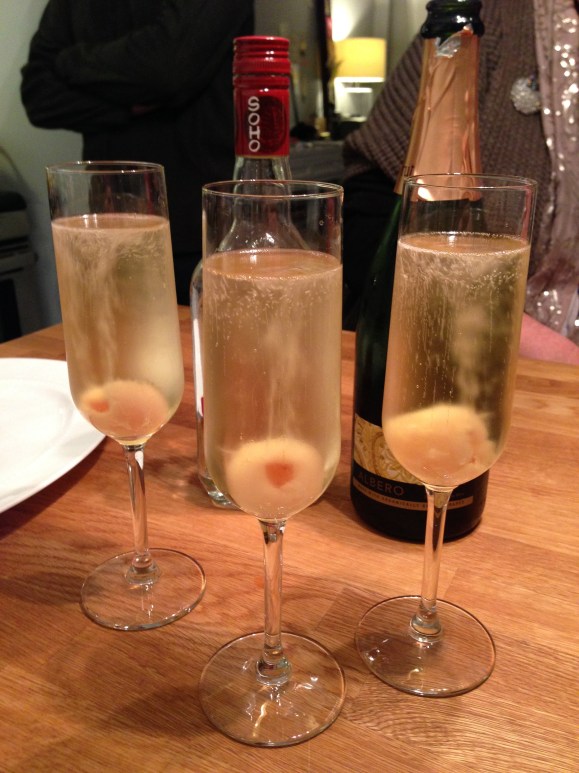 lychee cava cocktail