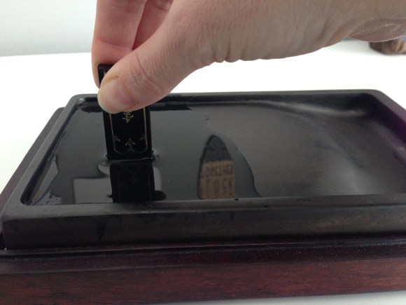 japanese calligraphy, inkstone, grinding ink