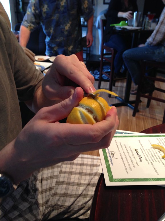cocktail class at North Shore Distillery