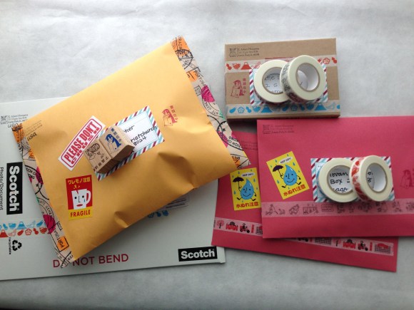 packages with gifts from Japan