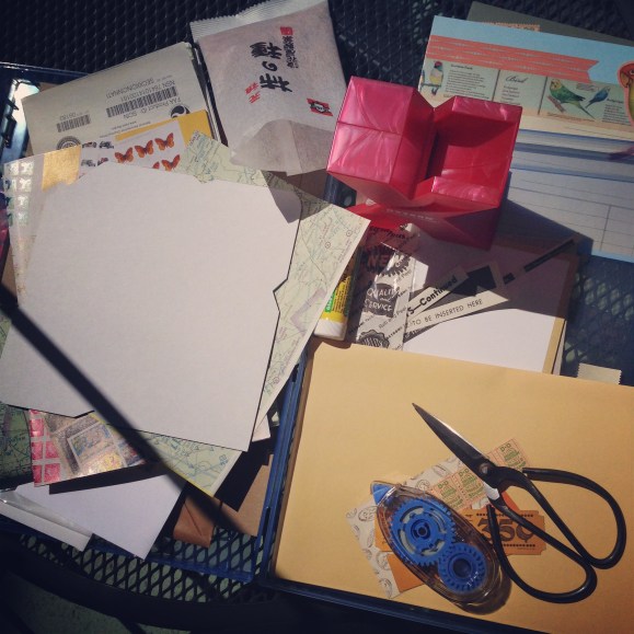 mail art on the balcony