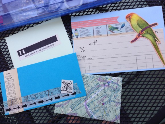mail art on the balcony