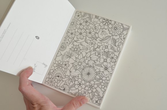 inside the Secret Garden postcard book