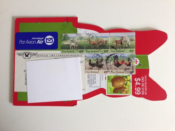 New Zealand postage, cat postcard