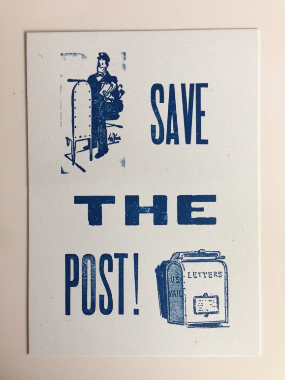 Save the Post letterpress card