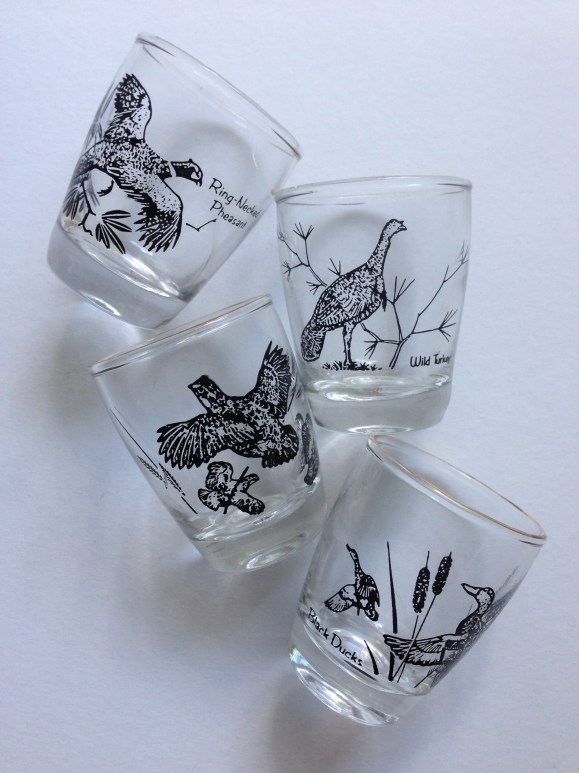 Anchor Hocking Bird Shot Glasses 