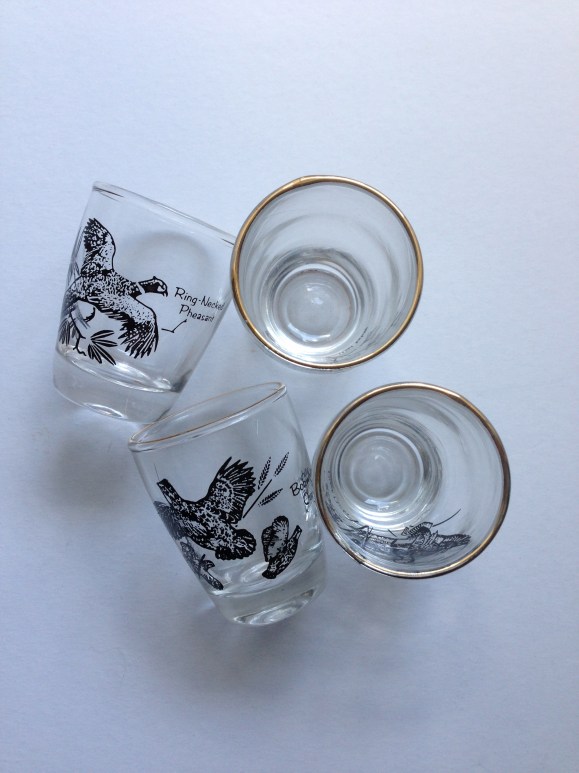 Anchor Hocking Bird Shot Glasses 