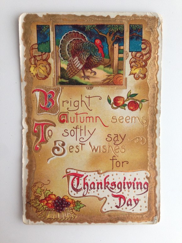 vintage thanksgiving postcard