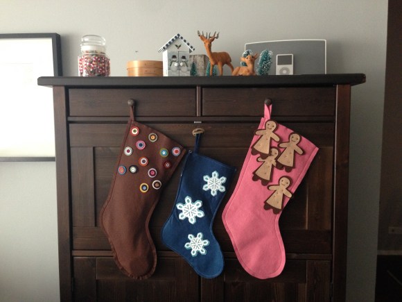 Our stockings, handmade felt, Mahar Dry Goods