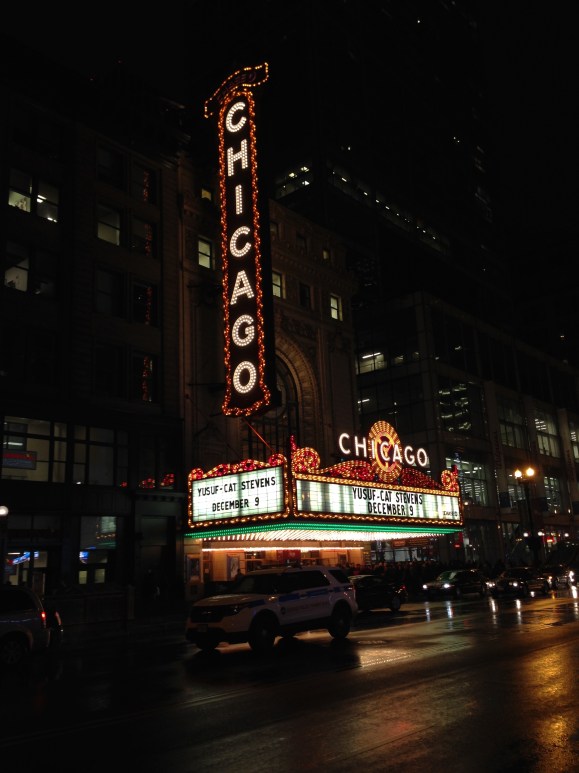 Cat Stevens at Chicago Theater, marquis
