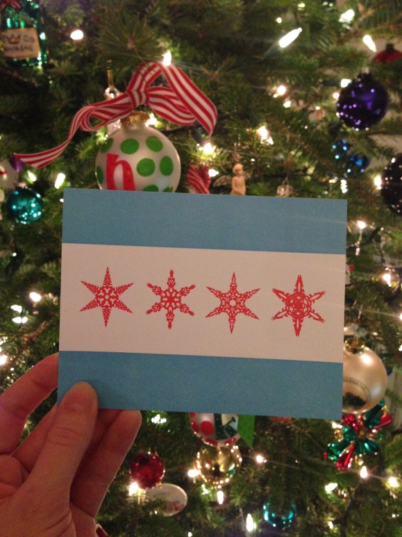 16 Sparrows Chicago winter card, letterpress