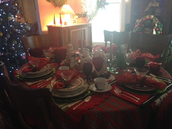Bookclub holiday tea table settings 3 2014