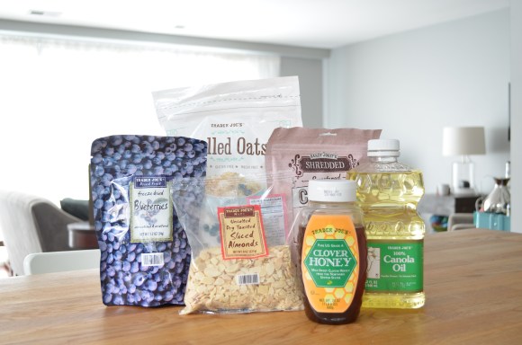 trader joes, homemade granola, blueberry almond