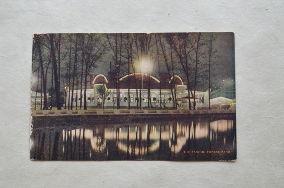 vintage postcard, The Casino Forest Park