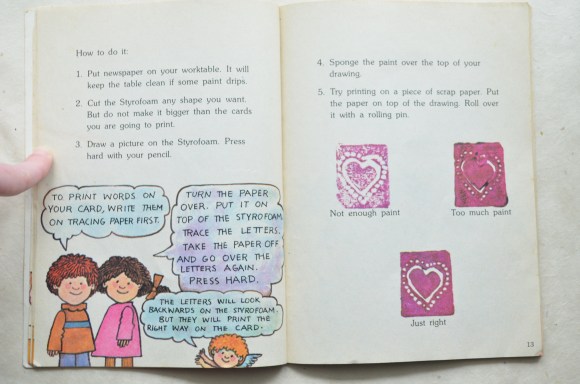 styrofoam print project 2, Tomie de Paola Things to Make and Do for Valentine's Day