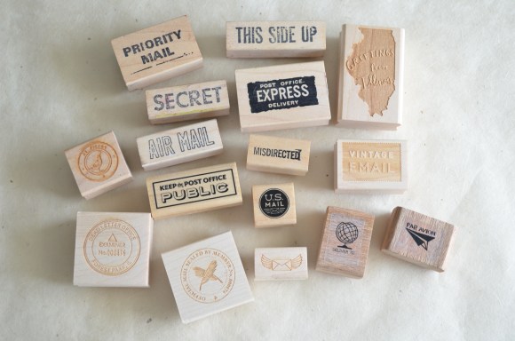 postal rubber stamps for letter month