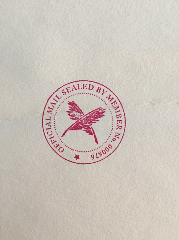 Letter Writers Alliance member number seal stamp