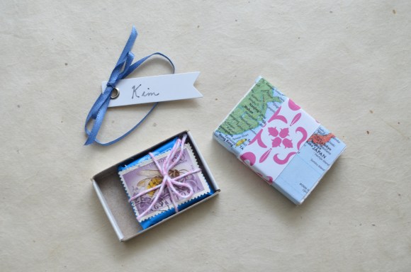 matchbox valentine, vintage stamp, chocolate