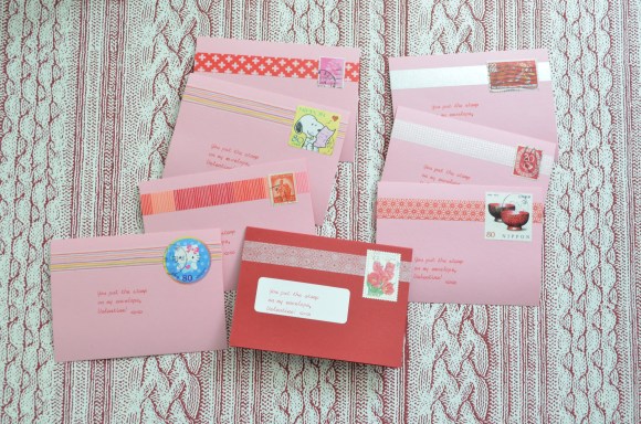 vintage stamp, pun valentines