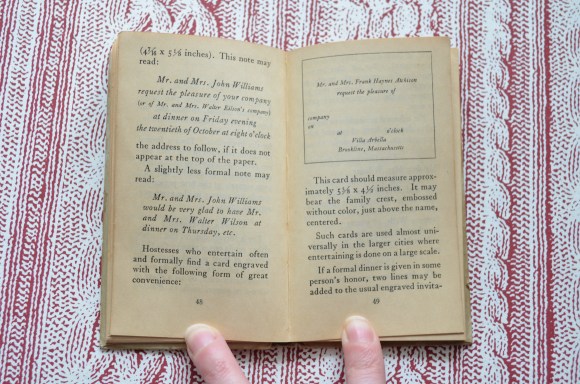 vintage book: The Etiquette of Letter Writing