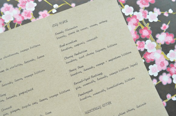 Hasegawa Happy Hour menu 2