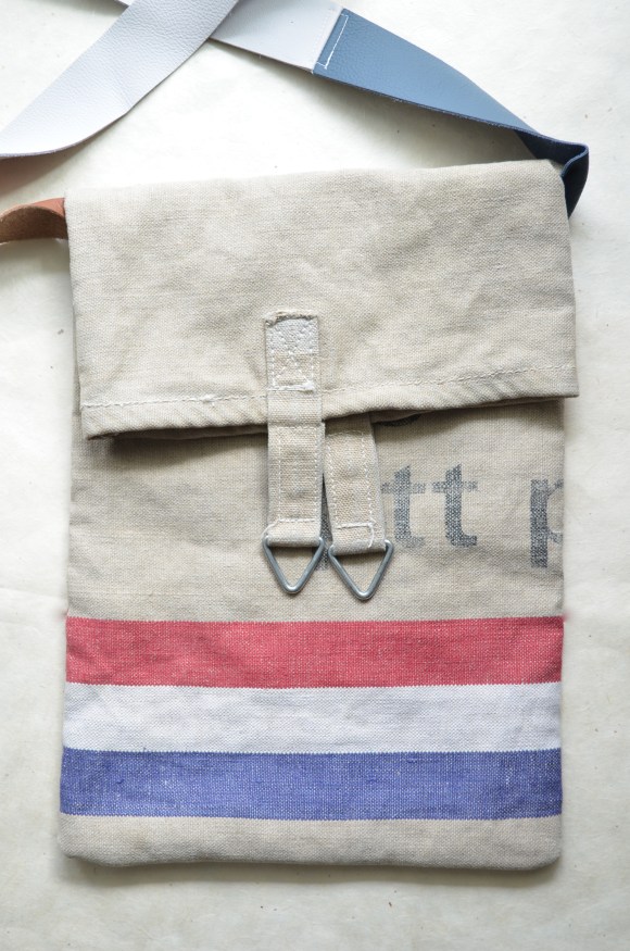 postal themed birthday gifts, etsy, stiksel, upcycled old mail bag, purse