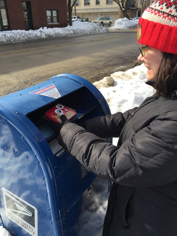 blue mailbox, letter month
