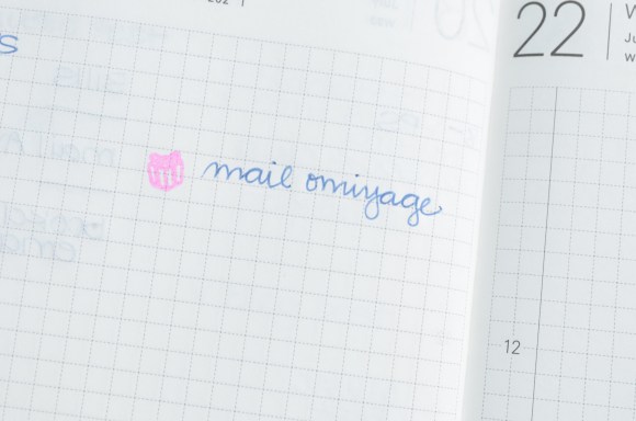 Hobonichi planner with pilot frixion stamps