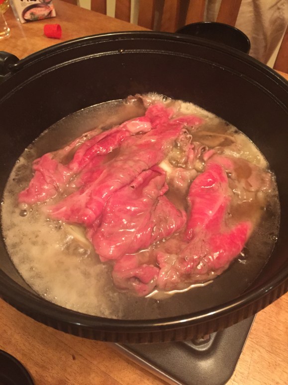 Hasegawa Happy Hour at the Suzukis, sukiyaki