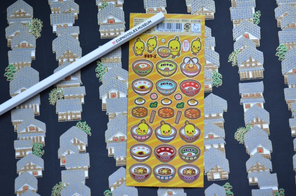 Cup Noodles Museum pencil and stickers (2)