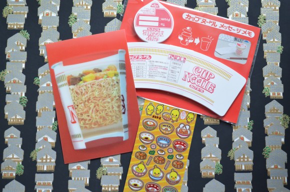 Cup Noodle note, Cup Noodles stickers, Cup Noodles postcard,  Cup Noodles Museum