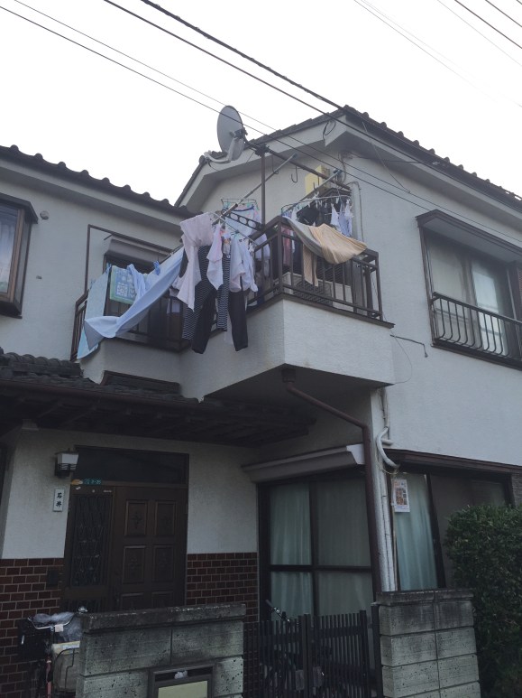 clothes drying outdoors in Japan
