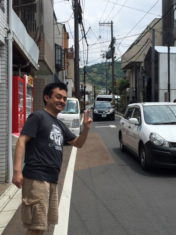 Naoto walking up to Kiyomizu Temple