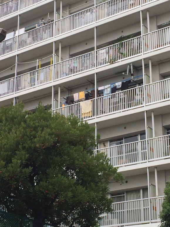 clothes drying outdoors in Japan