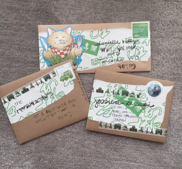 outgoing mail August, #showandmail, #feedyourmailbox, mail art